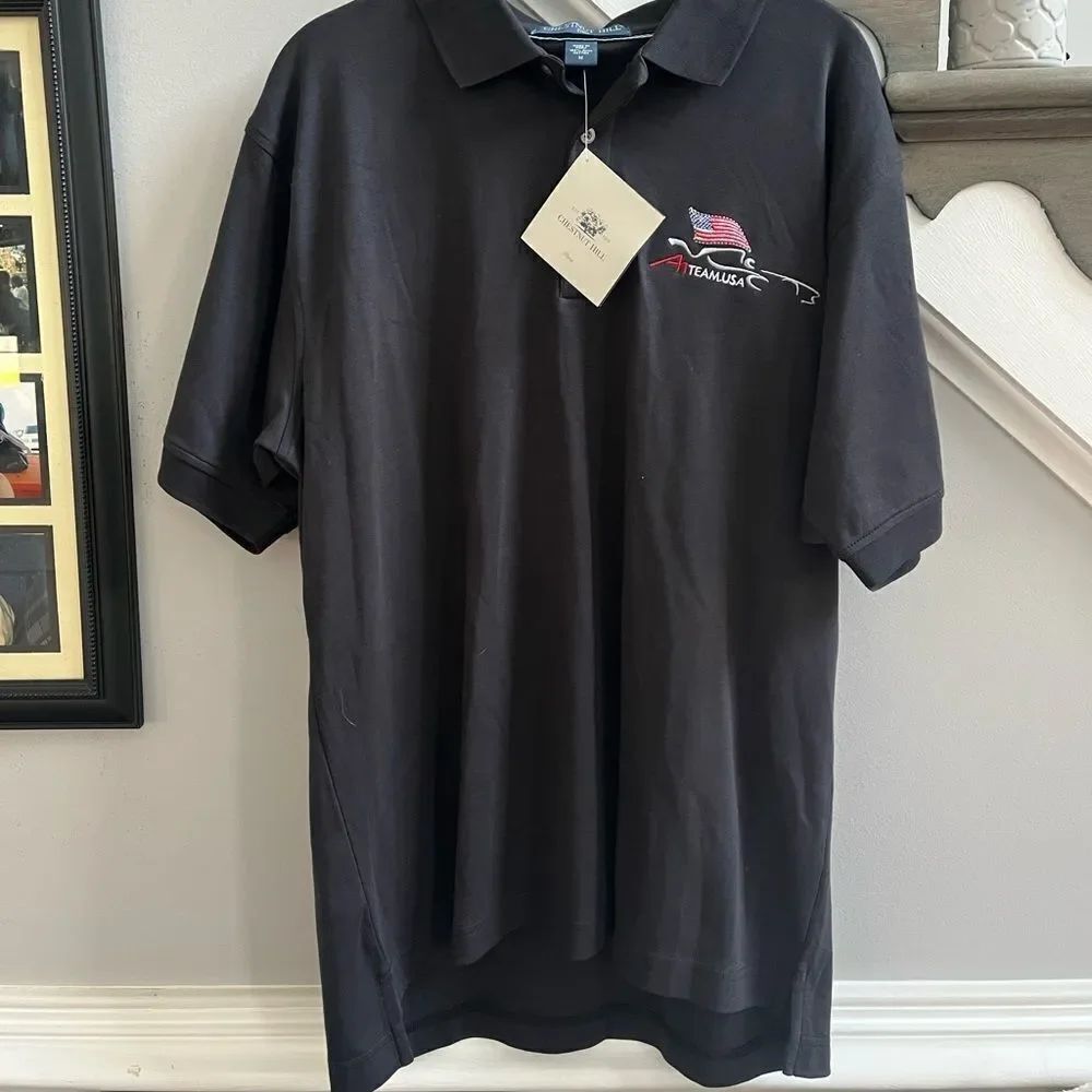 Chestnut Hill A1 Team USA Black Polo Shirt sz M NWT
